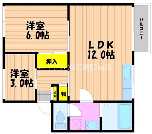 サニークレスト一宮の物件間取画像